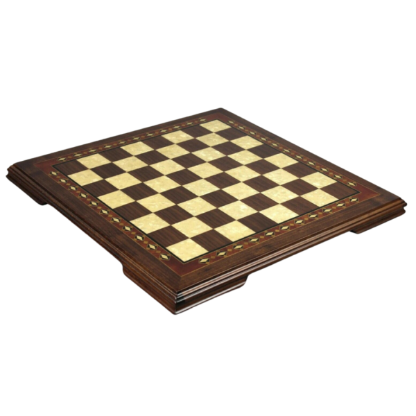 Helena Elevated Mother of Pearl Walnut Chess Board 20 Inch