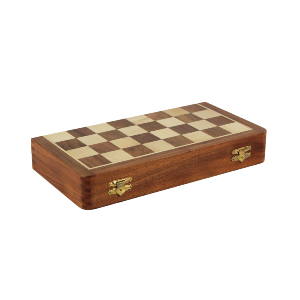 Travel Handmade Sheesham Foldable Chess Set 16 Inch