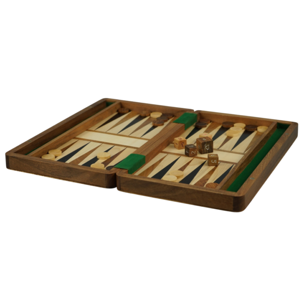 Solid Sheesham Backgammon Set 14 Inch - Image 5