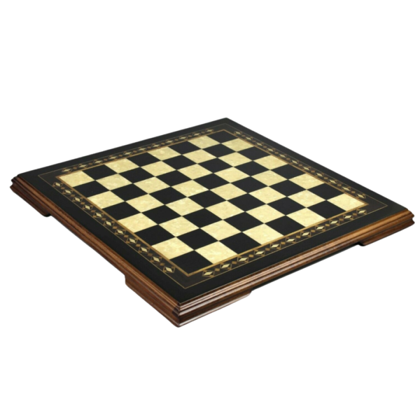 Helena Elevated Mother of Pearl Ebony Chess Board 20 Inch