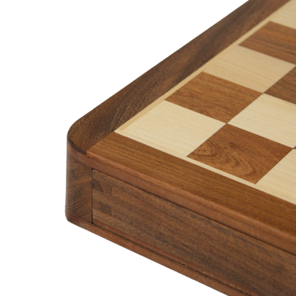 Solid Wood Sheesham Square Chess Set 14 Inch - Image 4