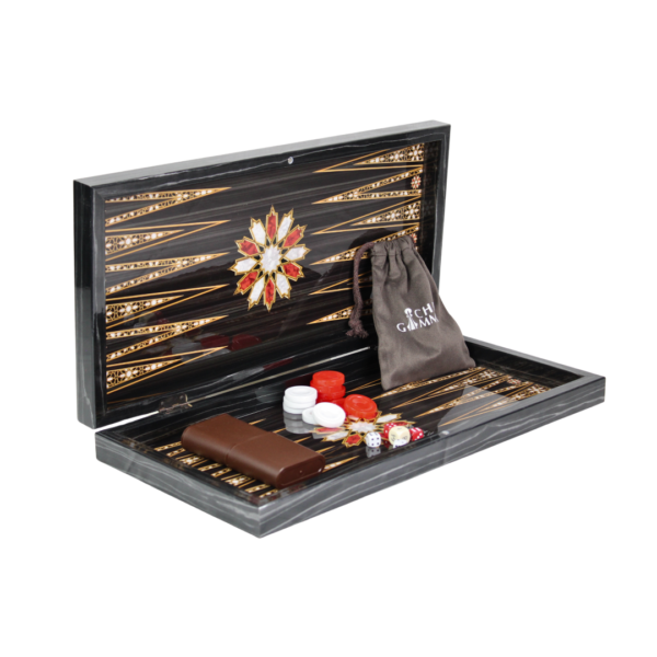 Wooden Royal Design Backgammon Set 20 Inch - Image 2