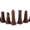 Brown 3D PLA Acrylic Staunton Chess Pieces with Drawstring Bag