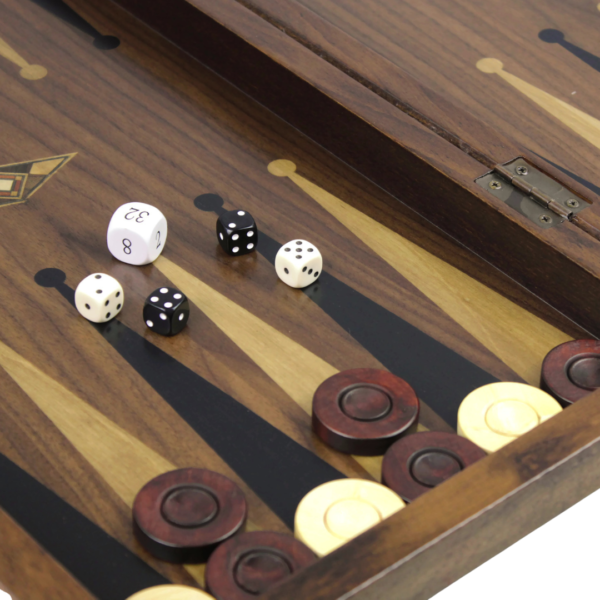 Helena Urban Walnut Backgammon Set 20 Inch - Image 4