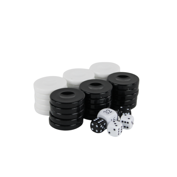 Acrylic Black Backgammon Pieces 26 mm