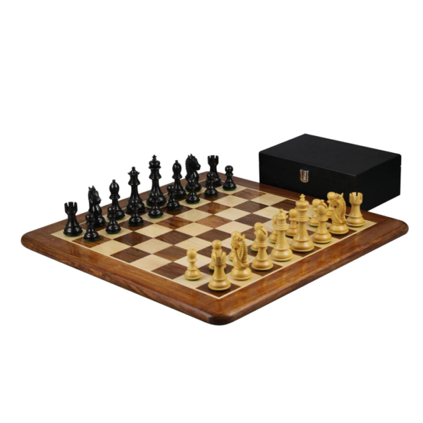 Sheesham Chess Set Sheesham Flat Chess Board 20 Inch With Ebonised King Bridal Staunton Chess Pieces 3.75 Inch