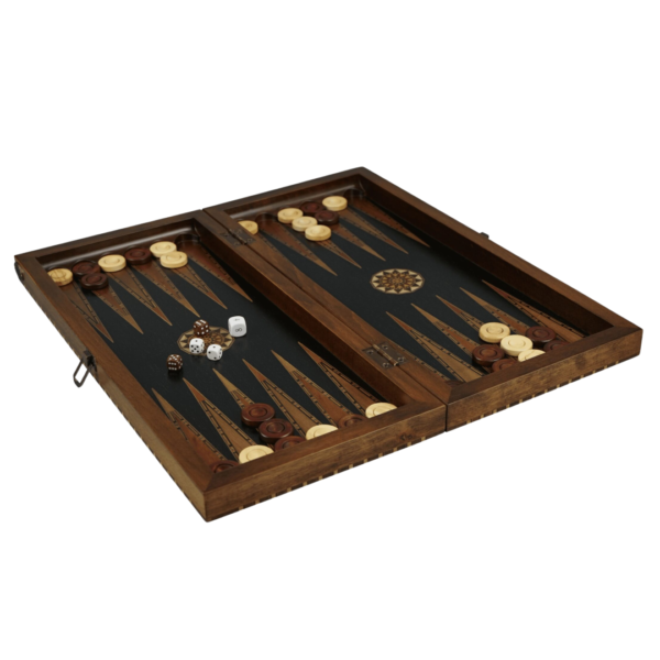 Helena Rural Ebony Backgammon Set 20 Inch - Image 4