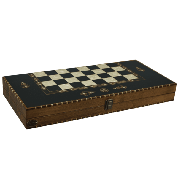 Helena Rural Ebony Backgammon Set 20 Inch