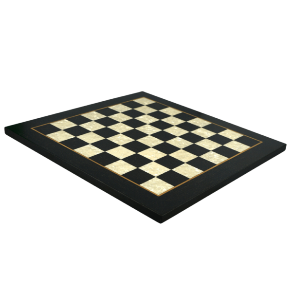 Helena Flat Mother of Pearl Ebony Chess Board 20 Inch