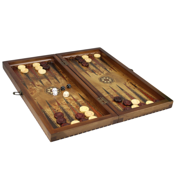 Helena Rural Bird Eye Maple Backgammon Set 20 Inch - Image 5