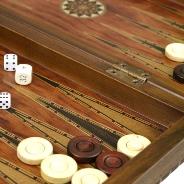 Helena Rural Rosewood Backgammon Set 20 Inch - Image 3