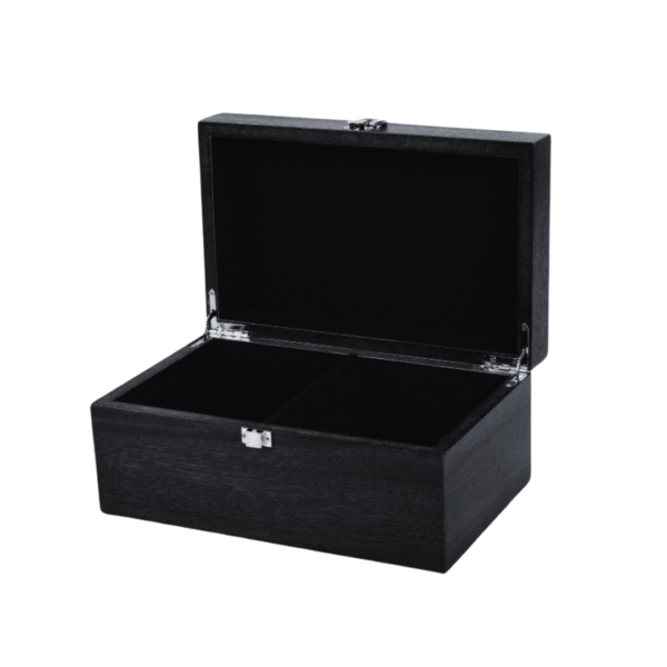 Large Ebony Chess Box With Metal Clasp 3.75 Inch - Image 2