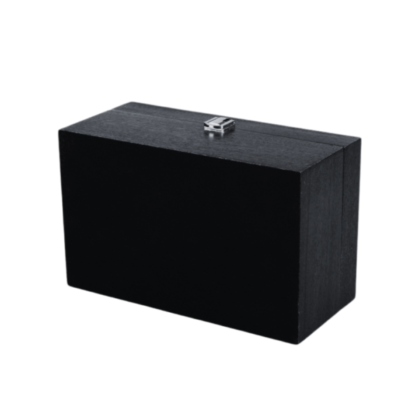 Large Ebony Chess Box With Metal Clasp 3.75 Inch - Image 3