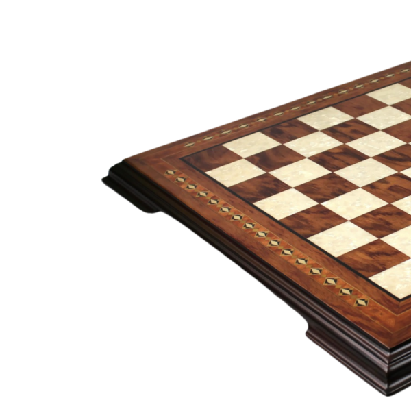 Helena Elevated Mother of Pearl Rosewood Chess Board 17 Inch - Image 3