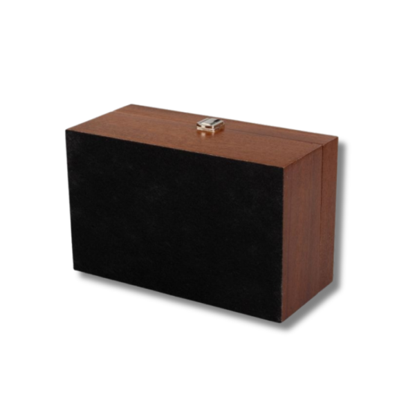 Large Mahogany Chess Box With Metal Clasp 3.75 Inch - Image 3