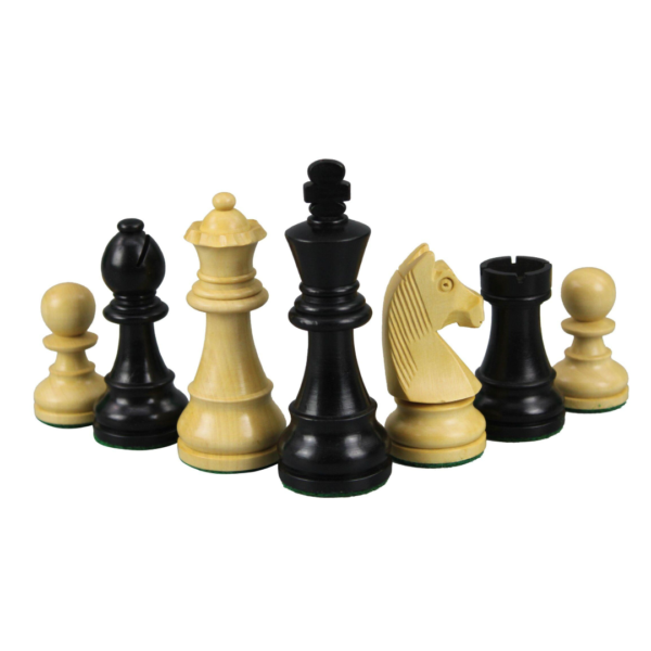 Walnut Chess Set 16 Inch with Weighted Ebonised German Staunton Chess Pieces 3 Inch - Image 5