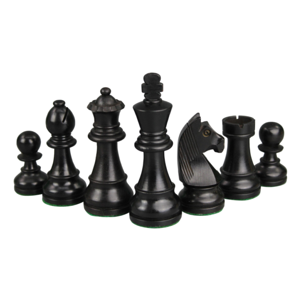 Walnut Chess Set 16 Inch with Weighted Ebonised German Staunton Chess Pieces 3 Inch - Image 7