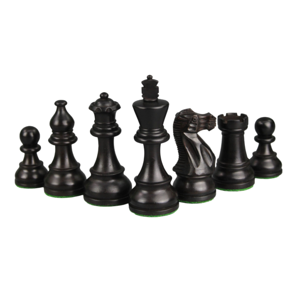 Wenge Chess Set 21 Inch with Weighted Ebonised Classic Staunton Chess Pieces 3.75 Inch - Image 6