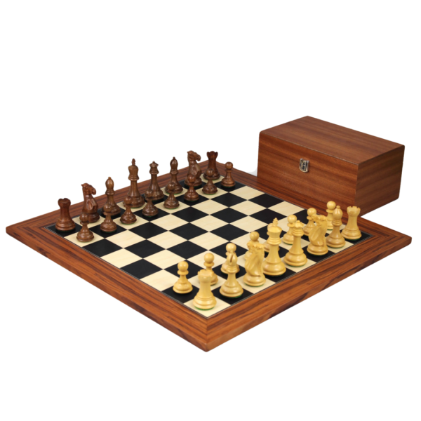 Palisander Chess Set 20 Inch with Weighted Sheesham Morphy Professional Staunton Chess Pieces 3.75 Inch