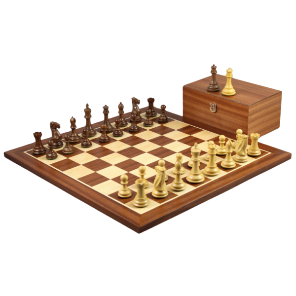 Mahogany Chess Set 20 Inch with Weighted Sheesham Morphy Professional Staunton Chess Pieces 3.75 Inch