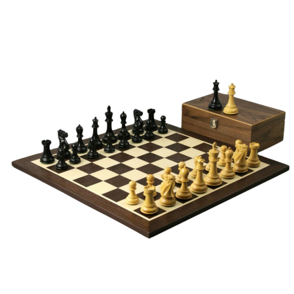 Wenge Chess Set 21 Inch with Weighted Ebonised Morphy Professional Staunton Chess Pieces 3.75 Inch