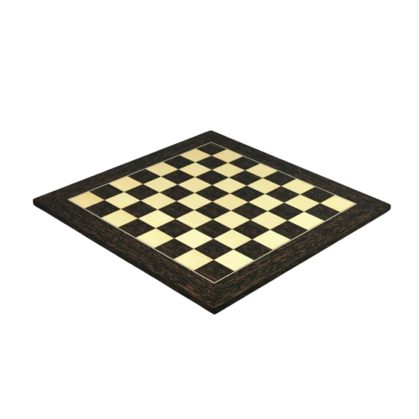 Wooden Chess Set Tiger Ebony & Maple Board Metal Pieces 20 - Image 2