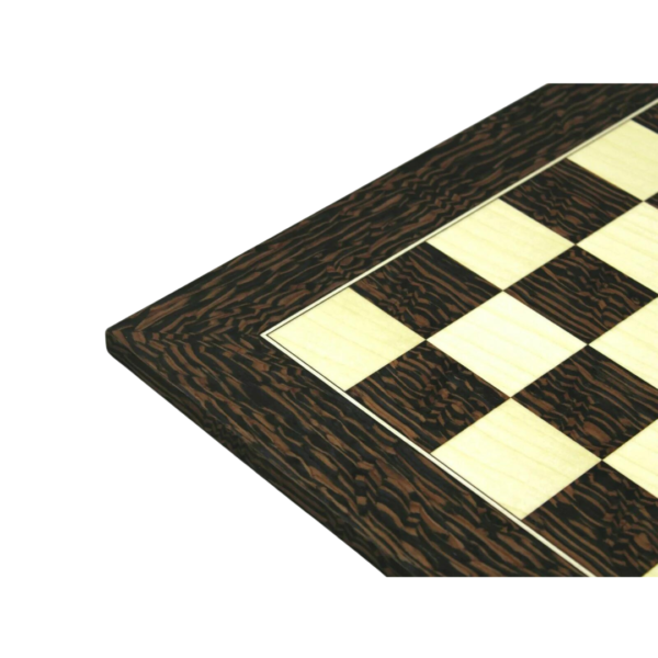 Wooden Chess Set Tiger Ebony & Maple Board Metal Pieces 20 - Image 4