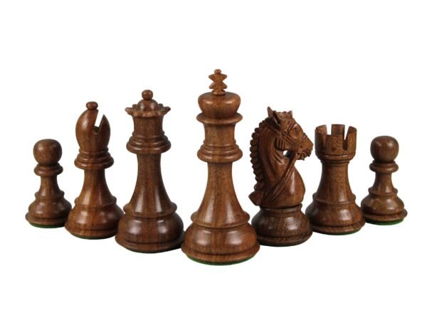 Walnut Chess Set 20 Inch With Helena Flat Chess Board and Weighted Sheesham King Bridal Staunton Chess Pieces 3.75 Inch - Image 7