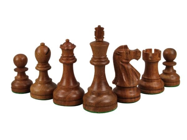 Walnut Chess Set 20 Inch with Helena Flat Chess Board and Weighted Sheesham Reykjavik Staunton Chess Pieces 3.75 Inch - Image 7