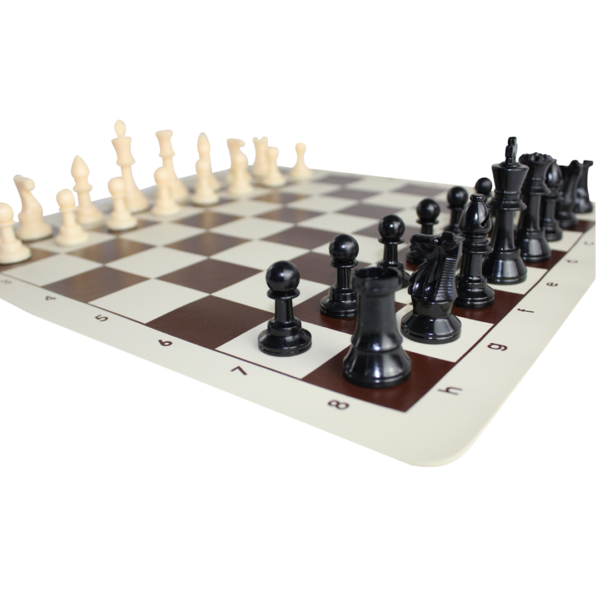 Brown Club Roll Up Chess Set 20 Inch (Double Queen) - Image 3