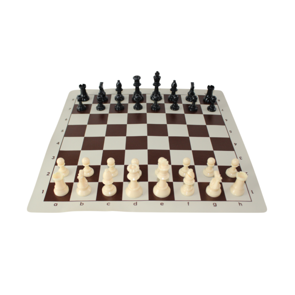 Brown Club Roll Up Chess Set 20 Inch (Double Queen) - Image 2