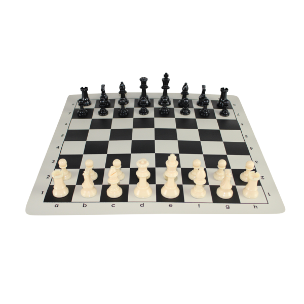 Black Club Roll Up Chess Set 20 Inch (Double Queen) - Image 2