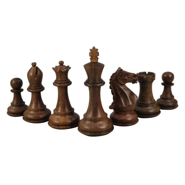 Walnut Chess Set 20 Inch with Weighted Sheesham Staunton Fierce Knight (Queens Gambit) Pieces 3.75 Inch - Image 7