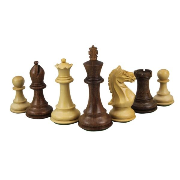 Tiger Ebony Chess Set 20 Inch with Weighted Sheesham Staunton Fierce Knight (Queens Gambit) Pieces 3.75 Inch - Image 5