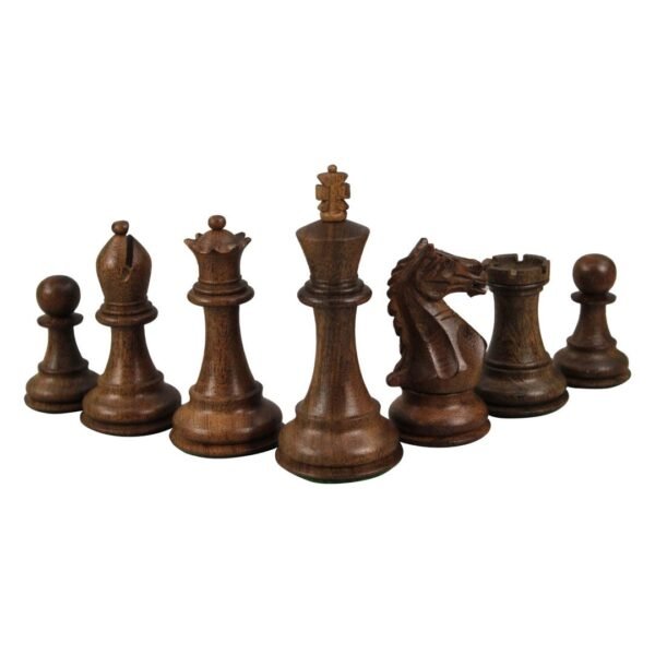 Tiger Ebony Chess Set 20 Inch with Weighted Sheesham Staunton Fierce Knight (Queens Gambit) Pieces 3.75 Inch - Image 7