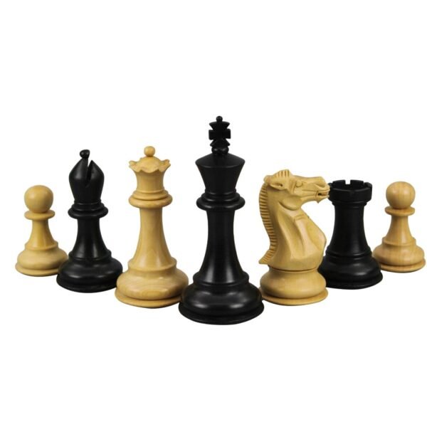 Tiger Ebony Chess Set 20 Inch with Weighted Ebonised Morphy Professional Staunton Chess Pieces 3.75 Inch - Image 5