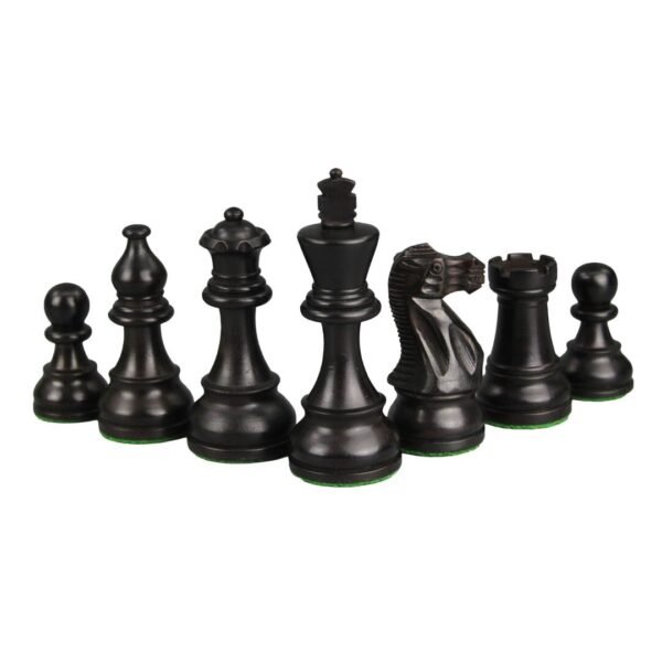 Macassar Chess Set 20 Inch with Weighted Ebonised Classic Staunton Chess Pieces 3.75 Inch - Image 7