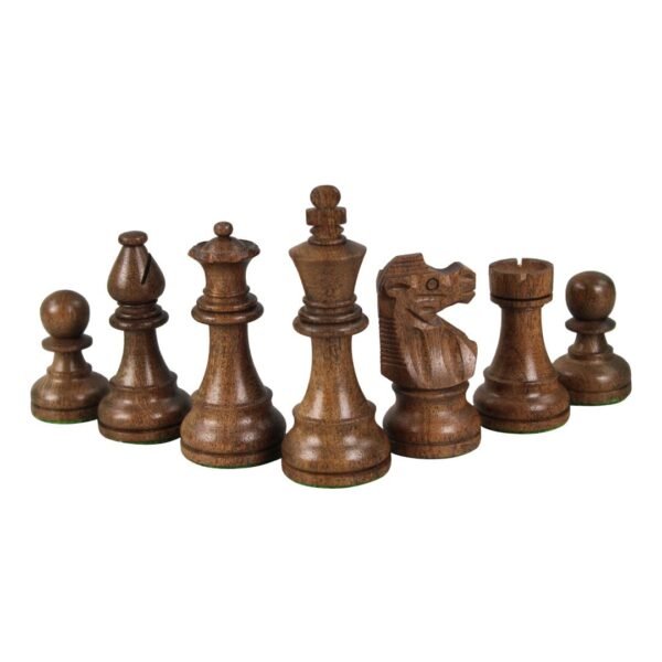 Macassar Chess Set 20 Inch with Weighted Sheesham Staunton French Knight Pieces 3.75 Inch - Image 6