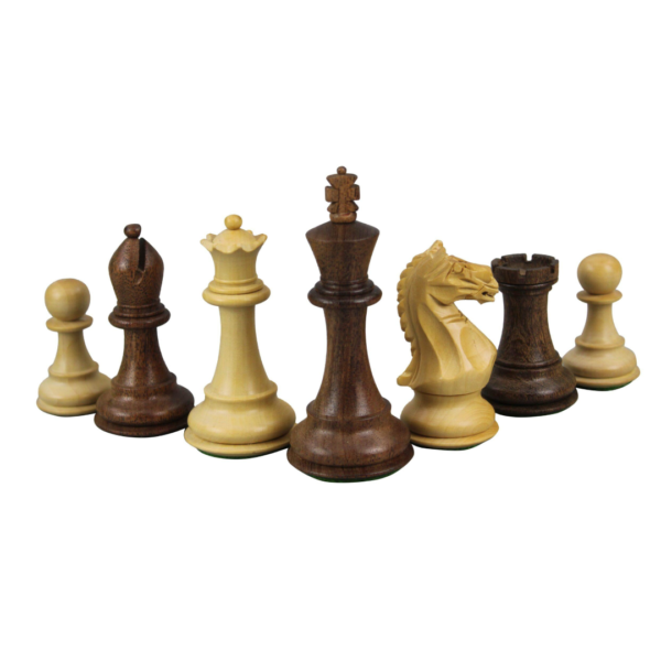 Walnut Chess Set 20 Inch with Helena Chess Board and Weighted Sheesham Fierce Knight(Queens Gambit) Staunton Chess Pieces 3.75 Inch - Image 6