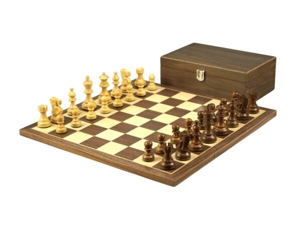 Walnut Chess Set 16 inch With Weighted Sheesham Classic Staunton Classic Pieces 3 inch