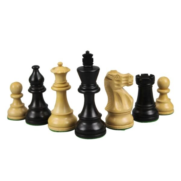 Walnut Chess Set 16 Inch With Flat Chess Board and Weighted Ebonised Classic Staunton Chess Pieces 3 Inch - Image 5