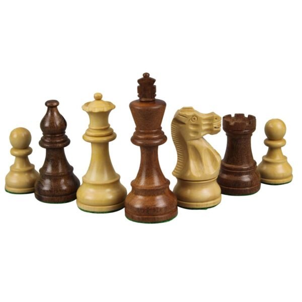 Walnut Chess Set 17 Inch with Helena Chess Board and Weighted Sheesham Atlantic Classic Staunton Chess Pieces 3 Inch - Image 6