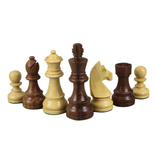 Walnut Chess Set 17 Inch with Helena Chess Board and Weighted Sheesham German Staunton Chess Pieces 3 Inch - Image 6