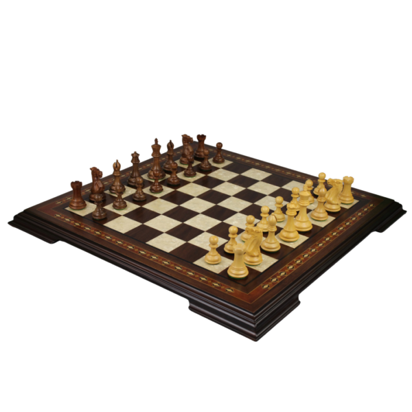 Walnut Chess Set 20 Inch with Helena Chess Board and Weighted Sheesham Morphy Professional Staunton Chess Pieces 3.75 Inch - Image 2