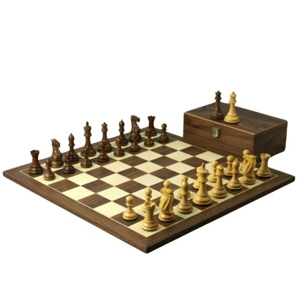 Walnut Chess Set 20 Inch with Weighted Sheesham Morphy Professional Staunton Chess Pieces 3.75 Inch