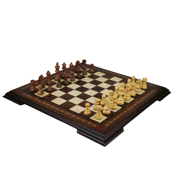 Walnut Chess Set 20 Inch with Helena Chess Board and Weighted Sheesham German Staunton Chess Pieces 3.75 Inch - Image 2