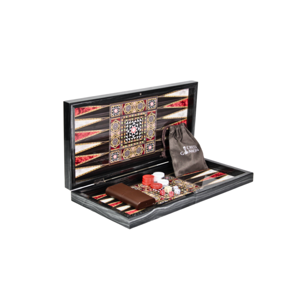 Wooden Mother of Pearl Design Chess & Backgammon Set 20 Inch - Image 4