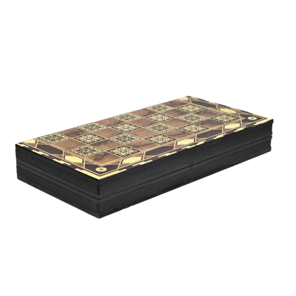 Wooden Motif Design Chess & Backgammon Set 20 Inch - Image 2