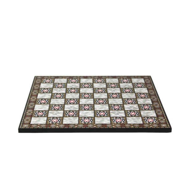 Mother Of Pearl Design Chess Set 14 Inch - Image 3