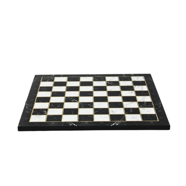 Black Marble Design Chess Set 14 Inch With Storage Box - Image 3